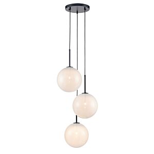 Delilah Three Light Pendant in Matte Black by Avenue Lighting