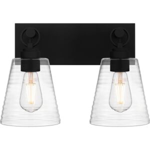 Dacosta 2-Light Bathroom Vanity Light in Earth Black