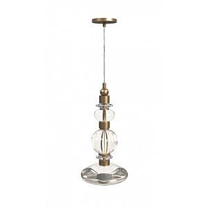 Avra LED Pendant in Aged Brass by Avenue Lighting