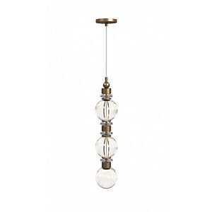 Avra LED Pendant in Aged Brass by Avenue Lighting