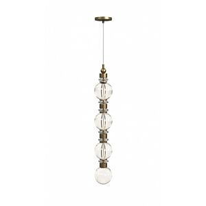 Avra LED Pendant in Aged Brass by Avenue Lighting