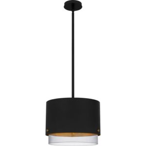 Elio Three Light Pendant in Matte Black by Quoizel