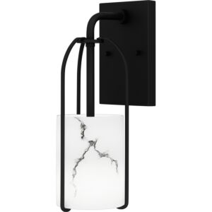 Fairbanks One Light Wall Sconce in Matte Black by Quoizel