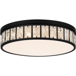 Gibson LED Flush Mount in Matte Black by Quoizel