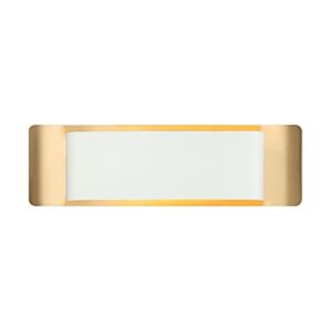 Kumilo 1-Light LED Wall Sconce in White with Aged Gold Brass