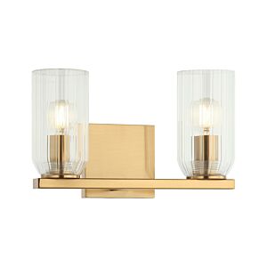 Westlock 2-Light Wall Sconce in Aged Gold Brass