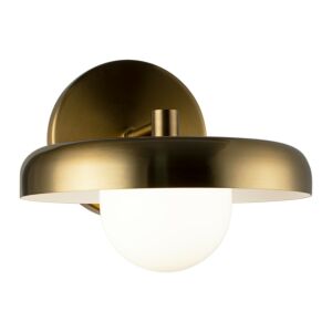 Creston 1-Light LED Wall Sconce in Aged Gold Brass