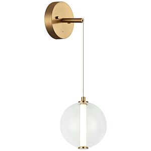 Belange 1-Light LED Wall Sconce in Aged Gold Brass