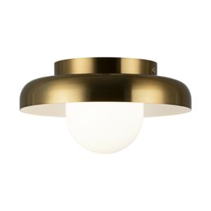 Creston 1-Light LED Ceiling Mount in Aged Gold Brass