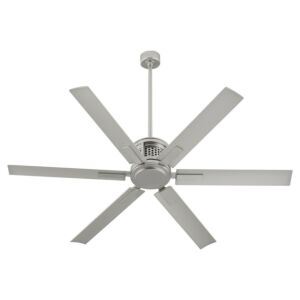 Zeus 65" Patio Fan in Satin Nickel