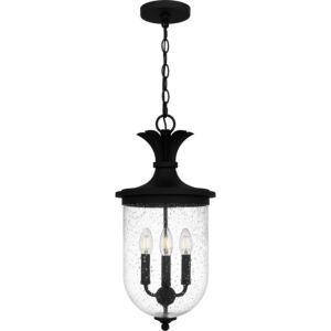 Havana Three Light Outdoor Hanging Lantern in Earth Black by Quoizel