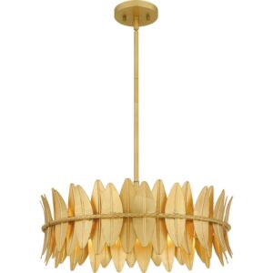 Liza Four Light Pendant in Gold Leaf by Quoizel