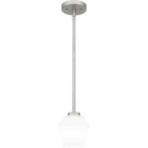 Nielson One Light Mini Pendant in Brushed Nickel by Quoizel