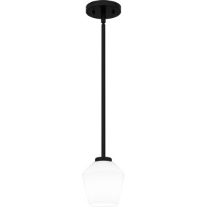 Nielson One Light Mini Pendant in Matte Black by Quoizel