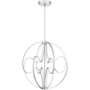 Clairon LED Pendant in Polished Chrome by Quoizel