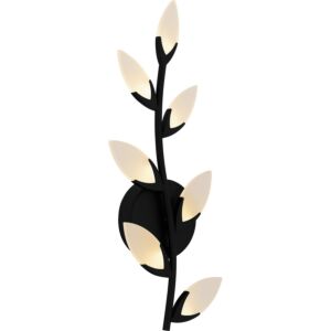 Flores LED Wall Sconce in Matte Black by Quoizel