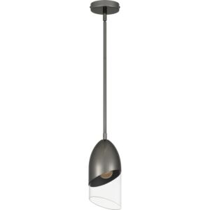 Haynes One Light Mini Pendant in Black Chrome by Quoizel