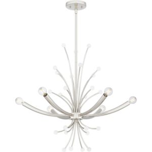 Kiera Six Light Chandelier in Polished Nickel by Quoizel