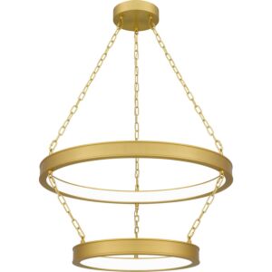 Ozara LED Pendant in Antique Brass by Quoizel