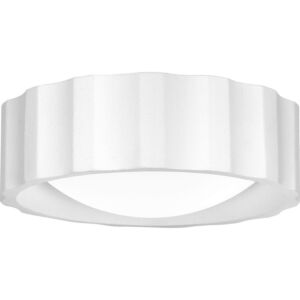 Quoizel Flush Mount Two Light Flush Mount in Textured White by Quoizel