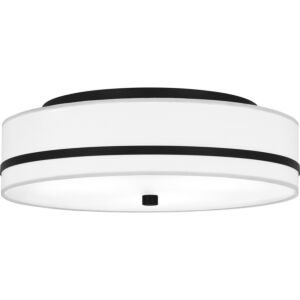 Quoizel Flush Mount Three Light Flush Mount in Matte Black by Quoizel