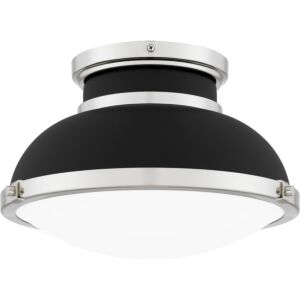 Quoizel Flush Mount Two Light Flush Mount in Matte Black by Quoizel