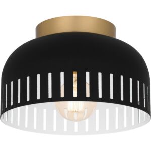 Quoizel Flush Mount One Light Flush Mount in Matte Black by Quoizel