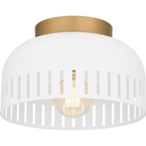 Quoizel Flush Mount One Light Flush Mount in Matte White by Quoizel