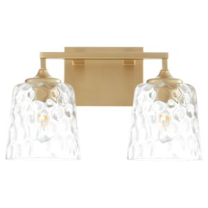 Eldorado 2-Light Bathroom Vanity Light in Aged Brass