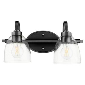 Reyes 2-Light Bathroom Vanity Light in Textured Black