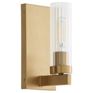 Kilbey 1-Light Bathroom Vanity Light in Aged Brass