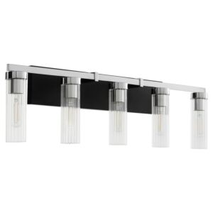 Kilbey 5-Light Bathroom Vanity Light in Matte Black