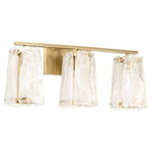 Prestige Three Light Vanity in Aged Brass by Quorum International