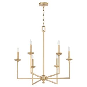 Eldorado 6-Light Chandelier in Aged Brass