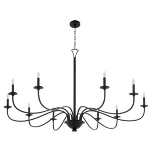 Maryse 10-Light Chandelier in Matte Black