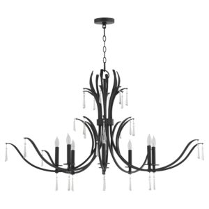 Majesty 8-Light Chandelier in Matte Black