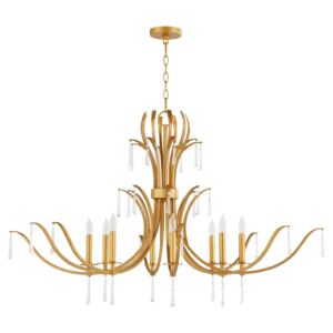 Majesty 8-Light Chandelier in Gold Leaf