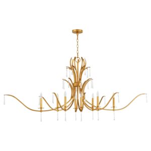 Majesty 8-Light Chandelier in Gold Leaf