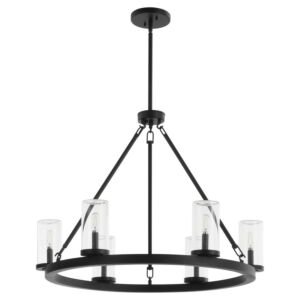 Gentry 6-Light Chandelier in Matte Black