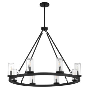 Gentry 8-Light Chandelier in Matte Black