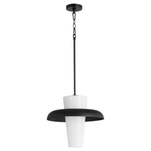 Mallory 1-Light Pendant in Matte Black