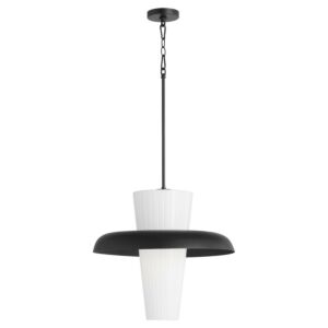 Mallory One Light Pendant in Matte Black by Quorum International