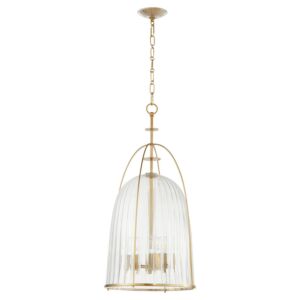 Alice Three Light Pendant in Aged Brass by Quorum International