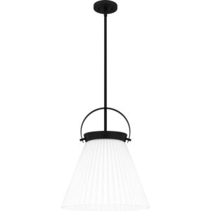 Quoizel Pendant One Light Pendant in Matte Black by Quoizel