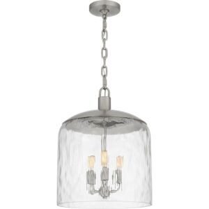 Quoizel Pendant Three Light Pendant in Brushed Nickel by Quoizel