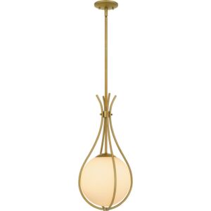 Quoizel Pendant One Light Mini Pendant in Aged Brass by Quoizel