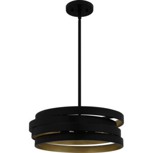 Quoizel Pendant 3-Light Pendant in Matte Black