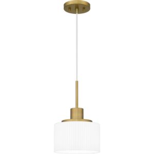 Quoizel Piccolo Pendant One Light Mini Pendant in Aged Brass by Quoizel