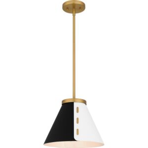 Quoizel Pendant One Light Pendant in Brushed Weathered Brass by Quoizel