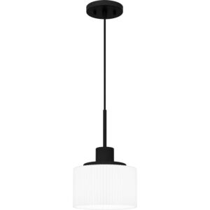 Quoizel Piccolo Pendant One Light Mini Pendant in Matte Black by Quoizel